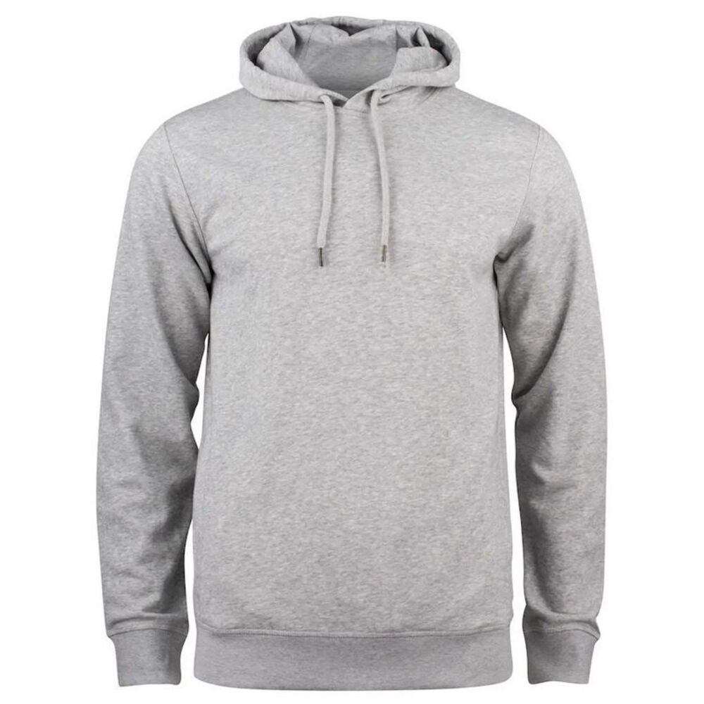 Clique Mens  Natural Cotton Hoodie / Grey Melange